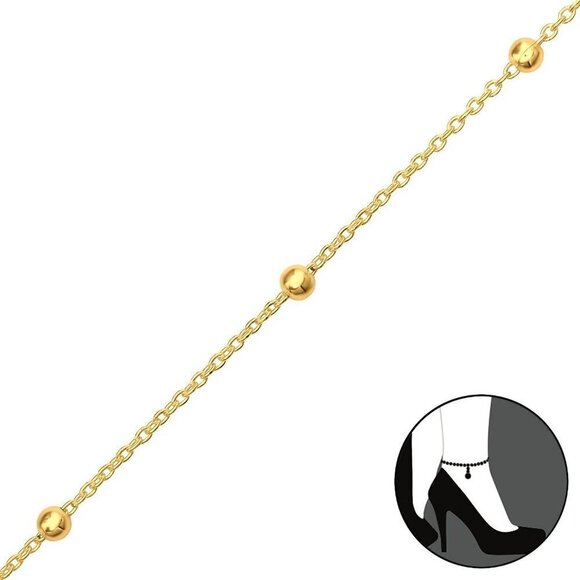 Martin Pere Jewelry - 14k Gold Modern Ball Anklet
